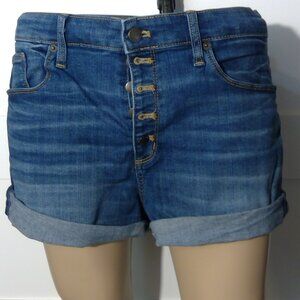 Universal Thread Women's Blue Jean Button-Up Shorts (Size 18/32R)